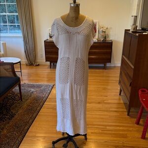 Free People White Crochet Dress